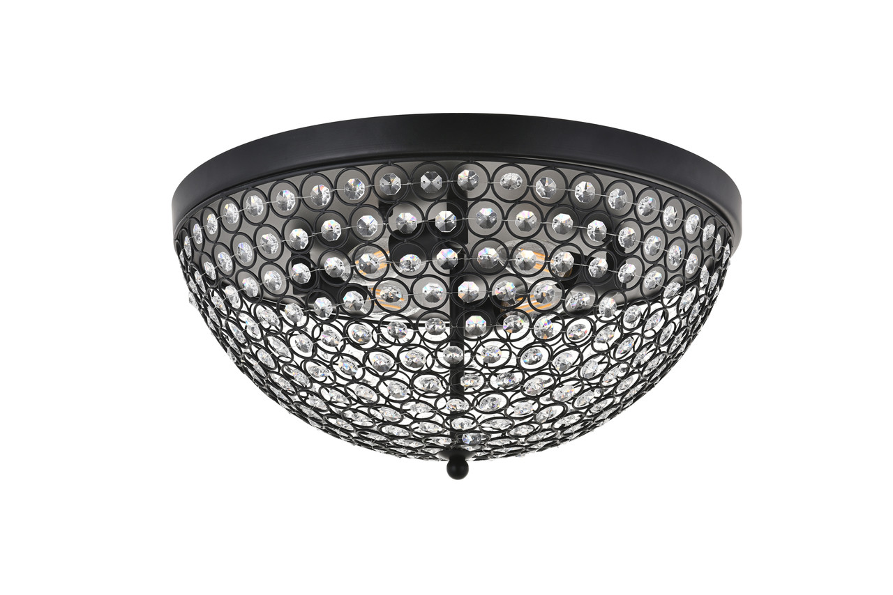 Living District LD5012F18MB Taye 4 light Matte Black Flush Mount