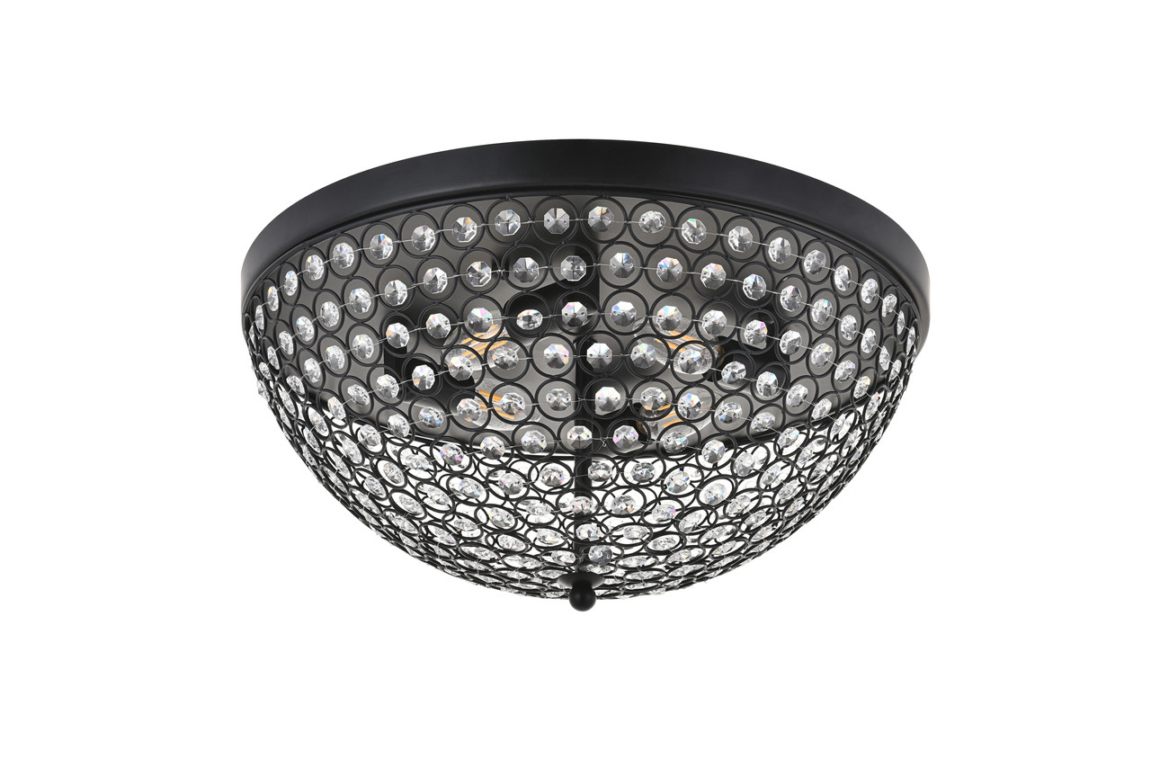 Living District LD5012F18MB Taye 4 light Matte Black Flush Mount