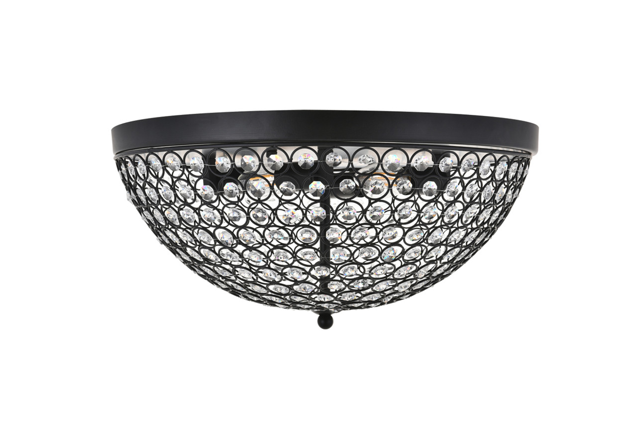 Living District LD5012F18MB Taye 4 light Matte Black Flush Mount