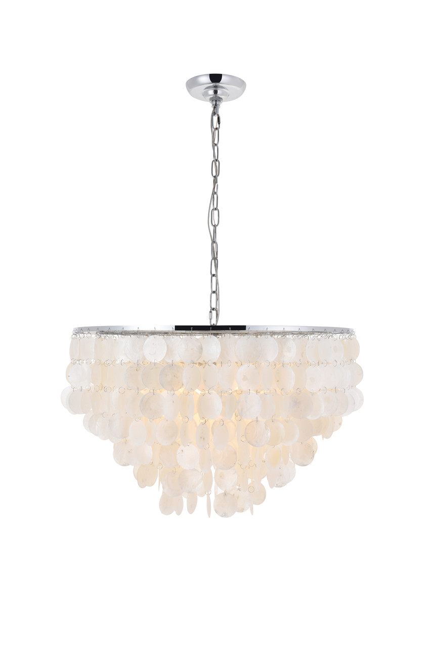 Living District LD5050D24C Selene 6 light Chrome Pendant