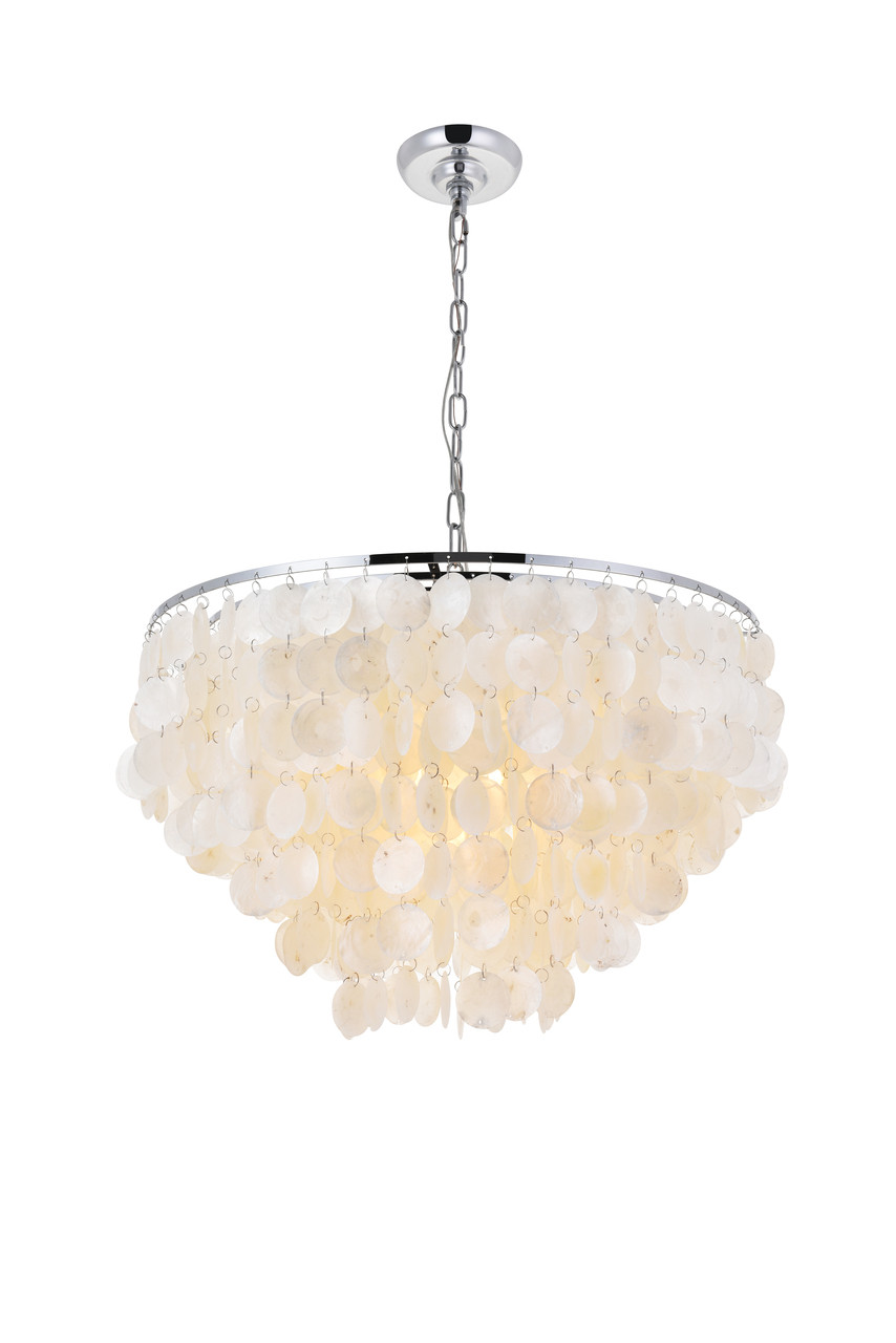 Living District LD5050D24C Selene 6 light Chrome Pendant