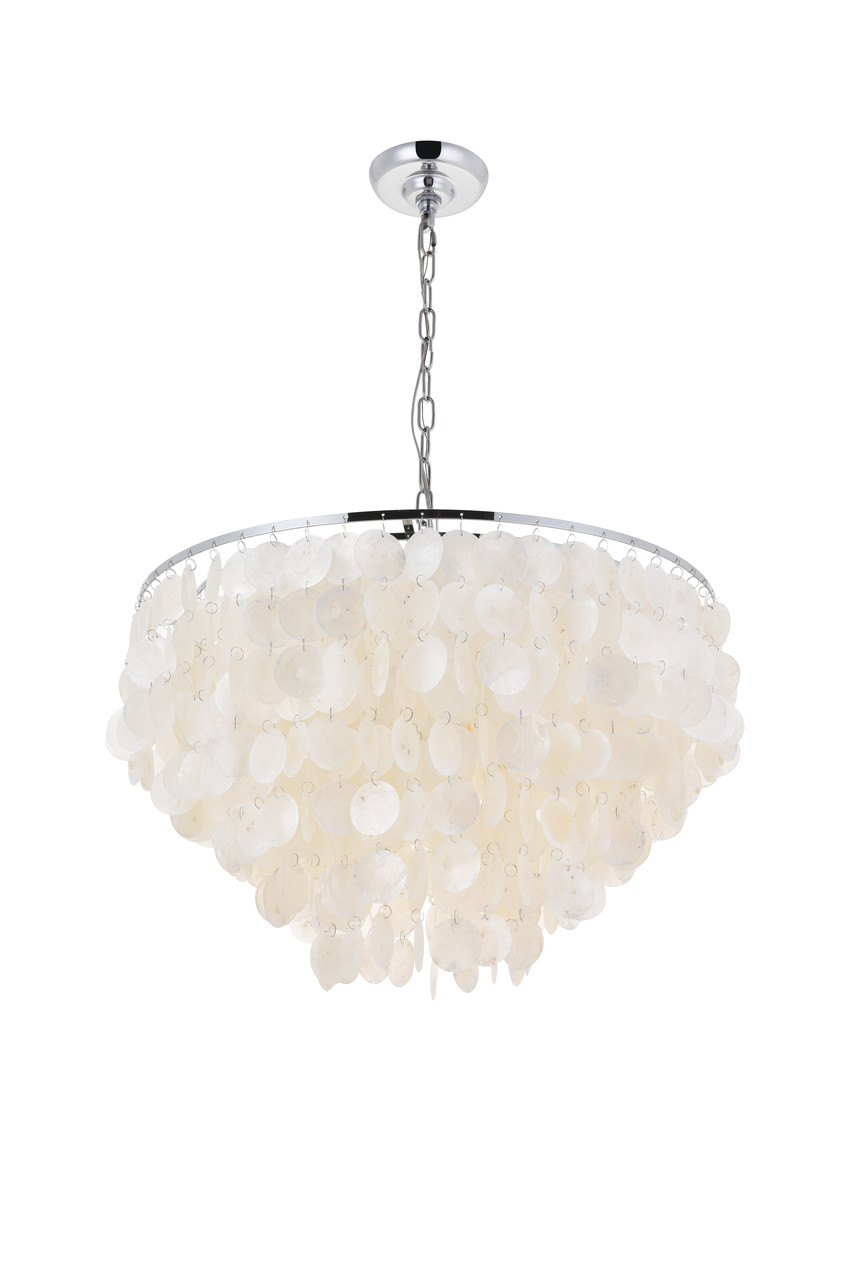 Living District LD5050D24C Selene 6 light Chrome Pendant