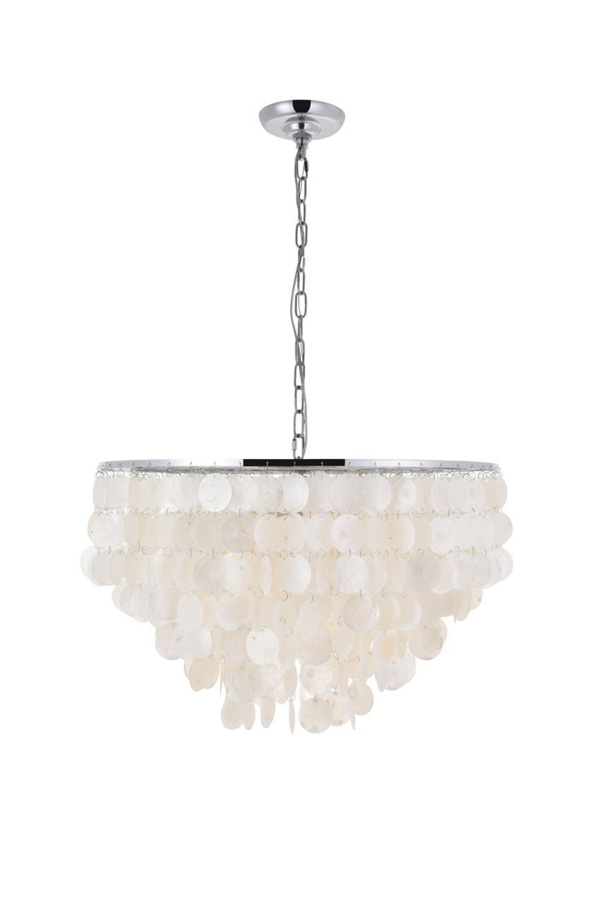 Living District LD5050D24C Selene 6 light Chrome Pendant
