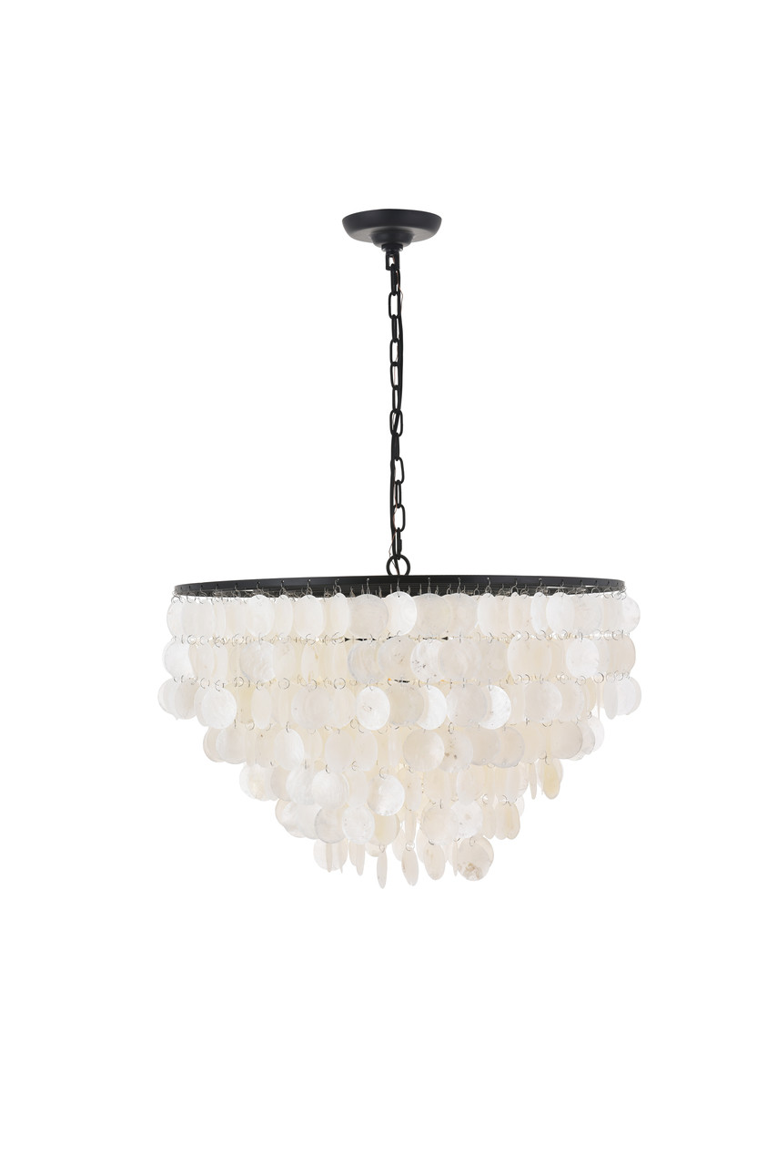 Living District LD5050D24BK Selene 6 light Black Pendant