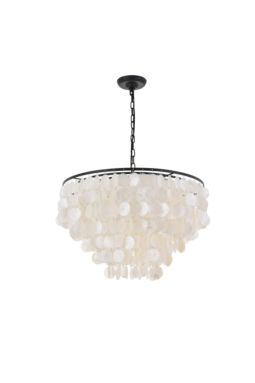 Living District LD5050D24BK Selene 6 light Black Pendant