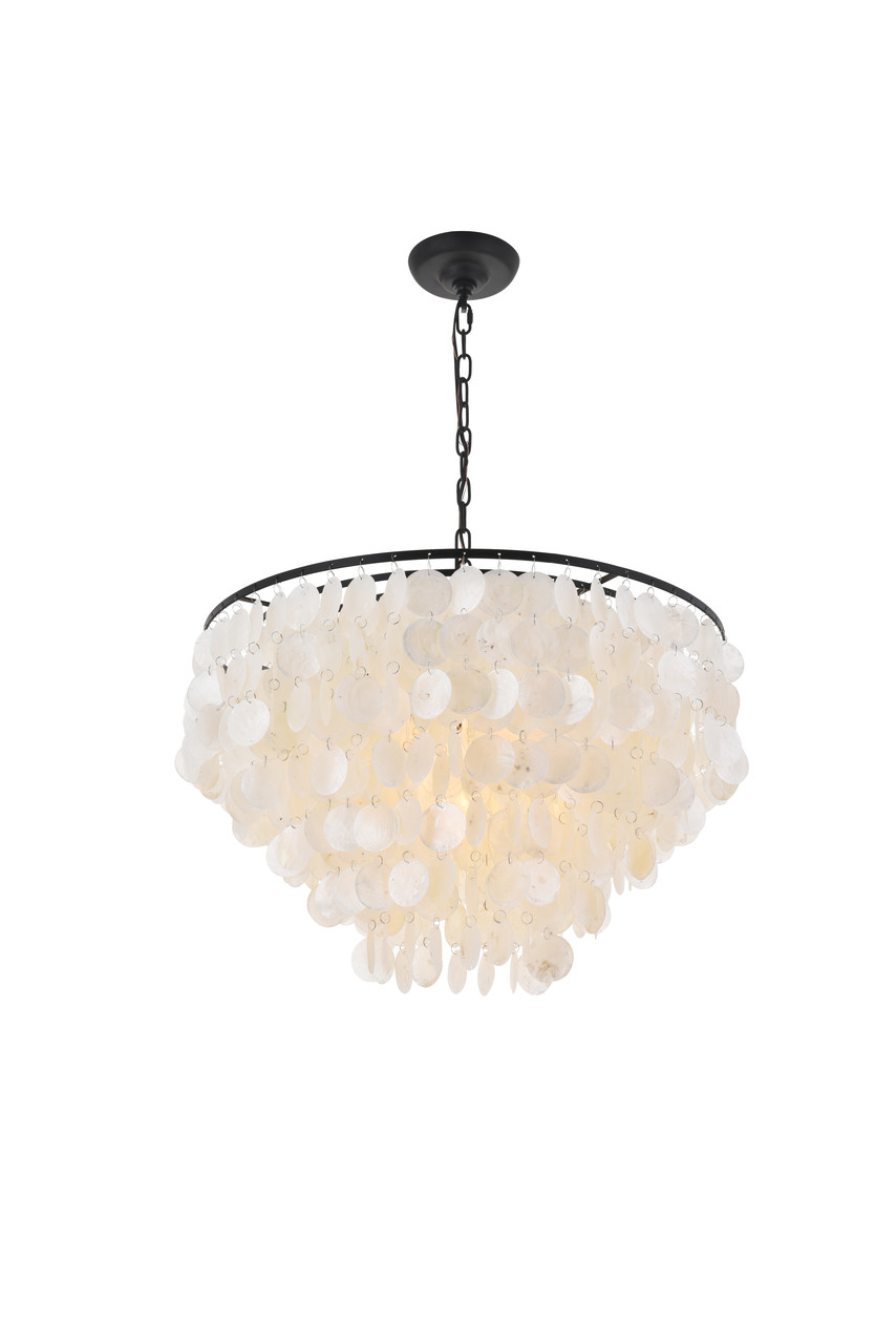 Living District LD5050D24BK Selene 6 light Black Pendant