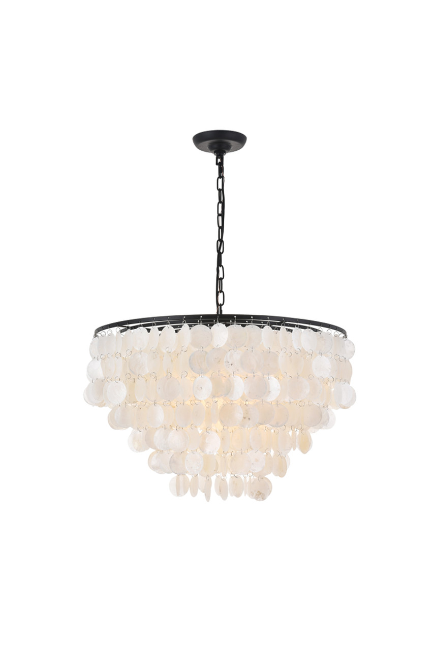 Living District LD5050D24BK Selene 6 light Black Pendant