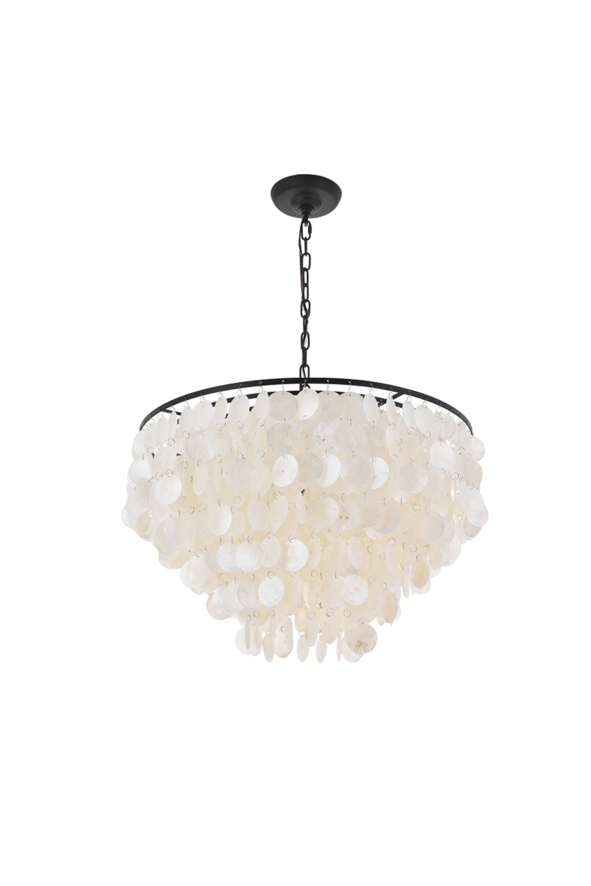 Living District LD5050D24BK Selene 6 light Black Pendant