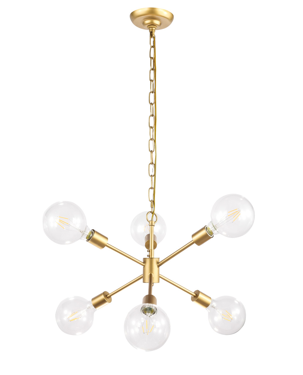 Living District LD5034D16BR Nolan  6 light Brass pendant