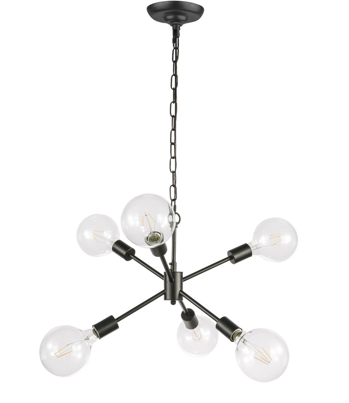 Living District LD5033D16BK Nolan  6 light Black pendant Living District LD5033D16BK Nolan  6 light Black pendant