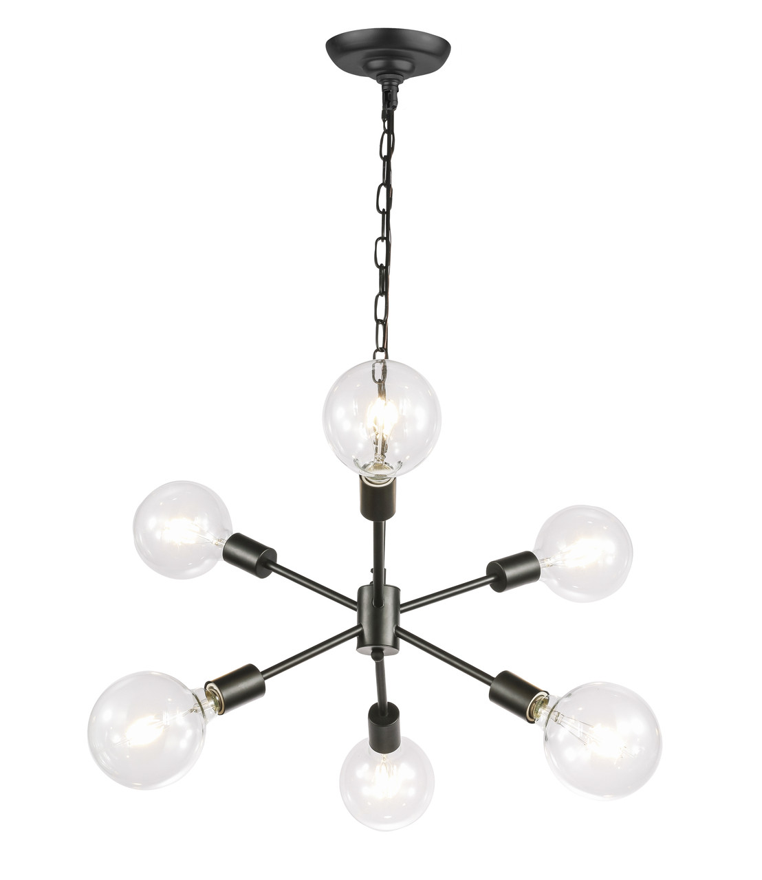 Living District LD5033D16BK Nolan  6 light Black pendant Living District LD5033D16BK Nolan  6 light Black pendant
