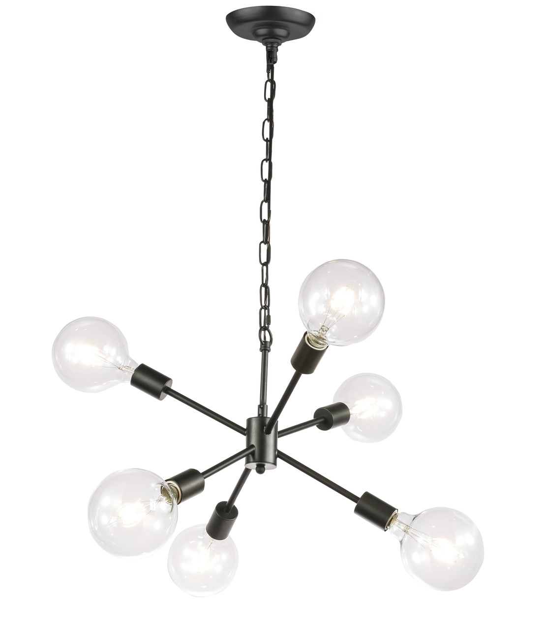 Living District LD5033D16BK Nolan  6 light Black pendant Living District LD5033D16BK Nolan  6 light Black pendant