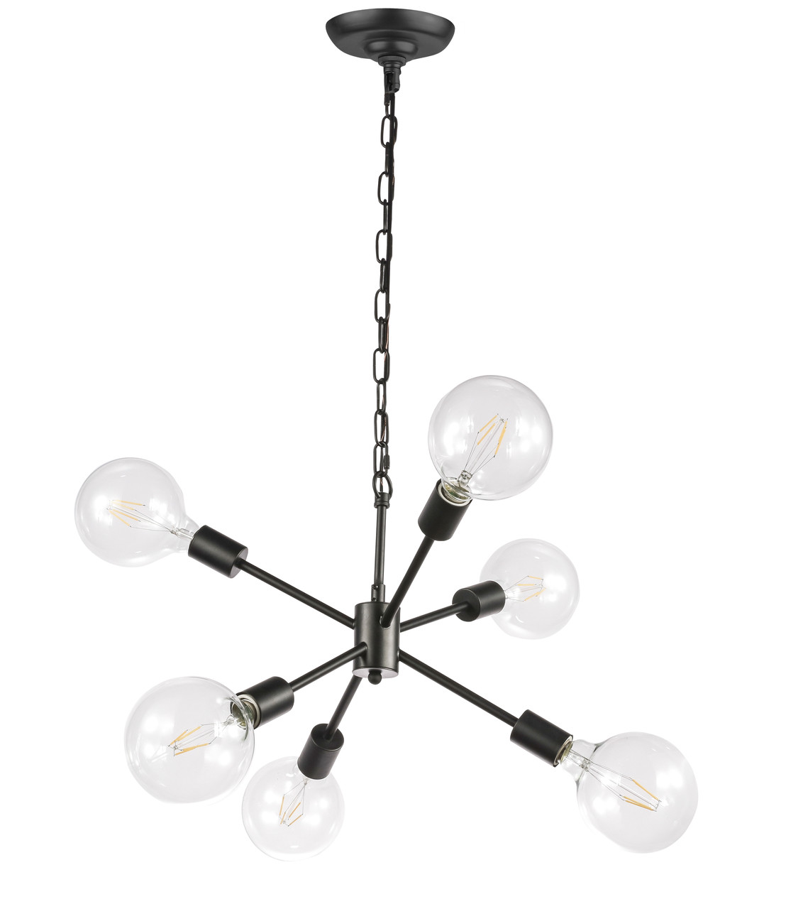 Living District LD5033D16BK Nolan  6 light Black pendant Living District LD5033D16BK Nolan  6 light Black pendant