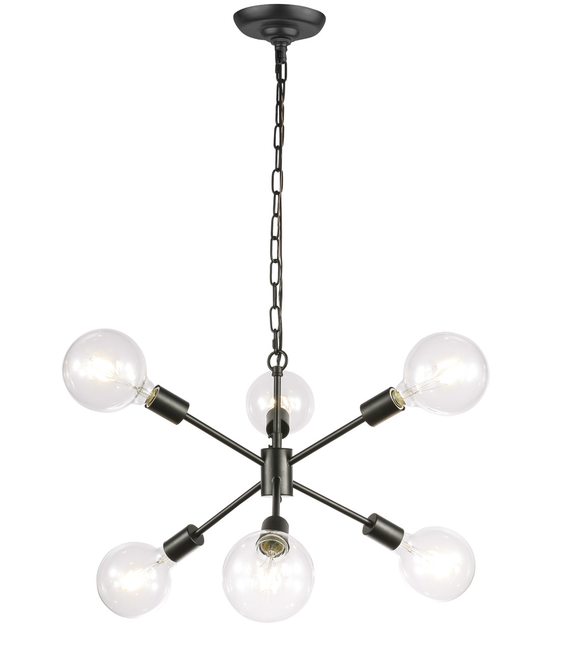 Living District LD5033D16BK Nolan  6 light Black pendant Living District LD5033D16BK Nolan  6 light Black pendant