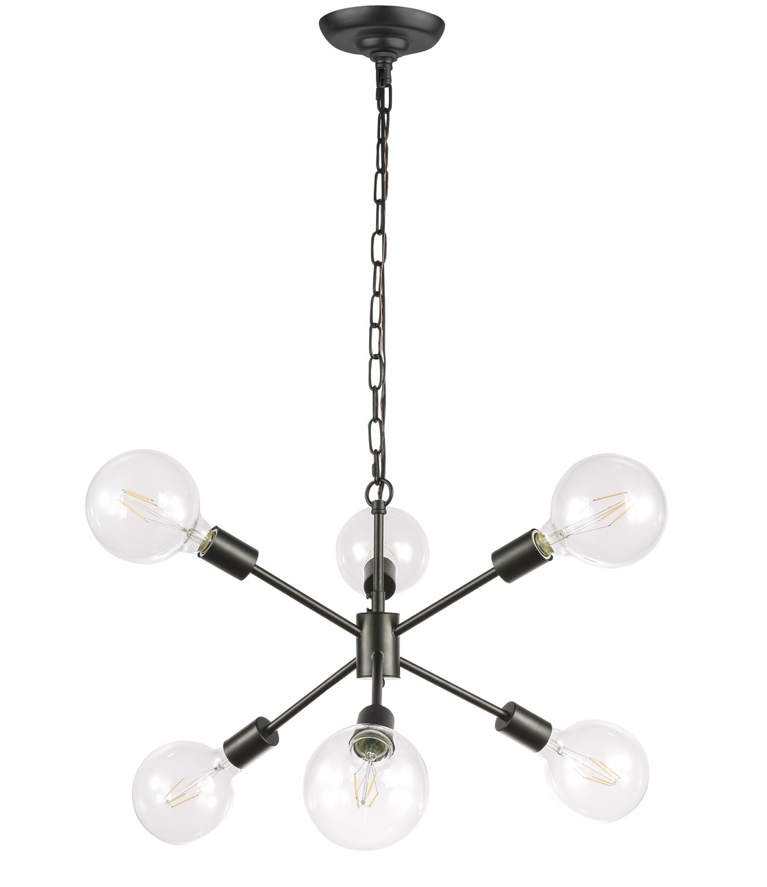 Living District LD5033D16BK Nolan  6 light Black pendant Living District LD5033D16BK Nolan  6 light Black pendant