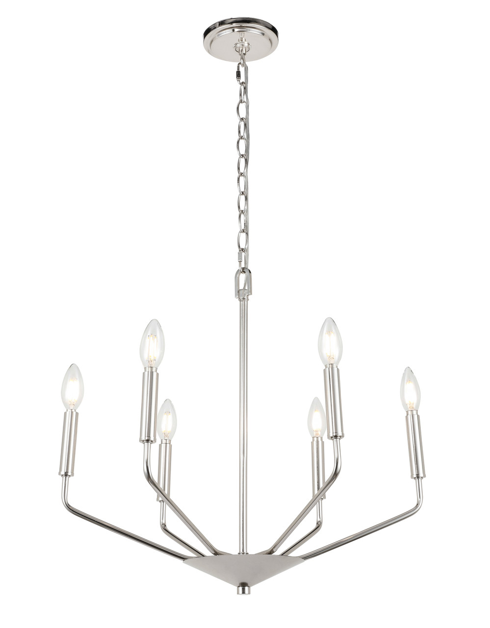 Living District LD8027D22C Enzo 6 light Chrome pendant