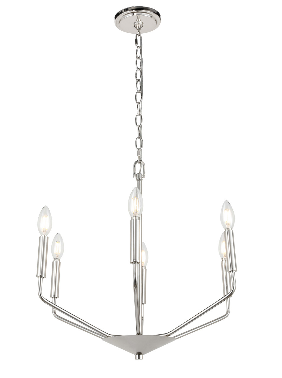 Living District LD8027D22C Enzo 6 light Chrome pendant