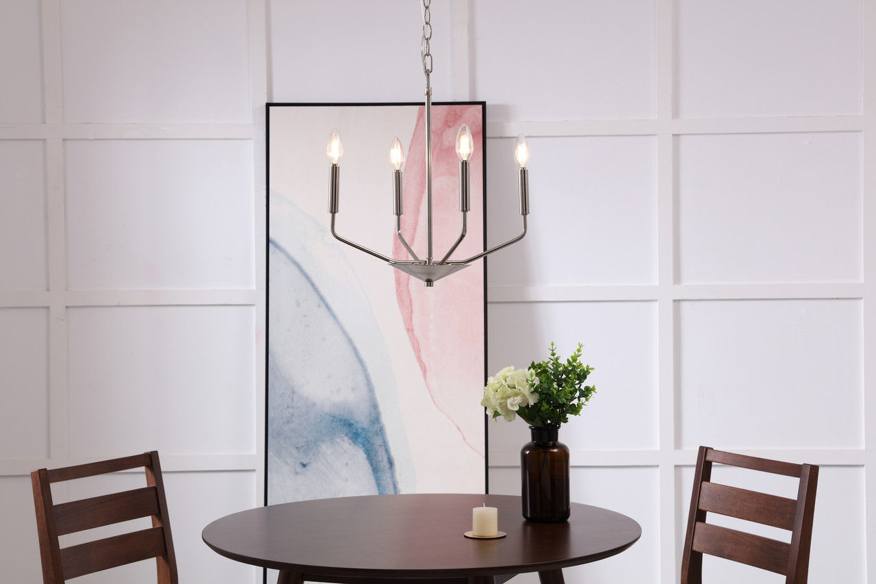 Living District LD8024D18C Enzo 4 light Chrome pendant