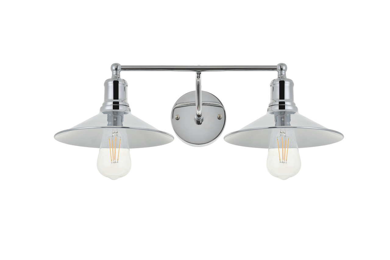 Living District LD4033W21C Etude 2 light chrome Wall Sconce