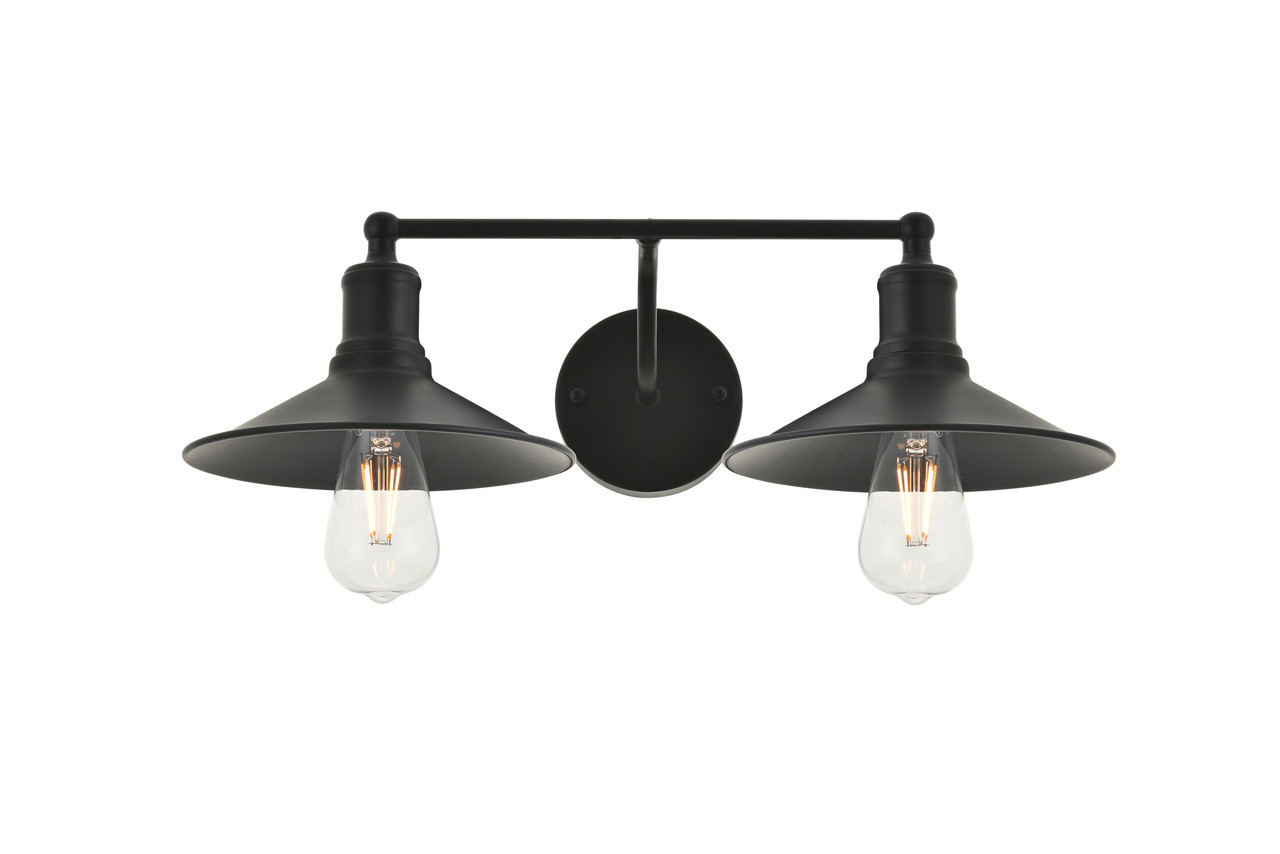 Living District LD4033W21BK Etude 2 light black Wall Sconce
