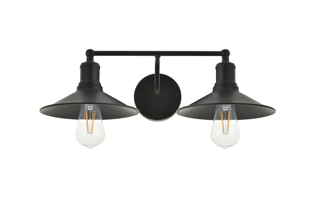Living District LD4033W21BK Etude 2 light black Wall Sconce