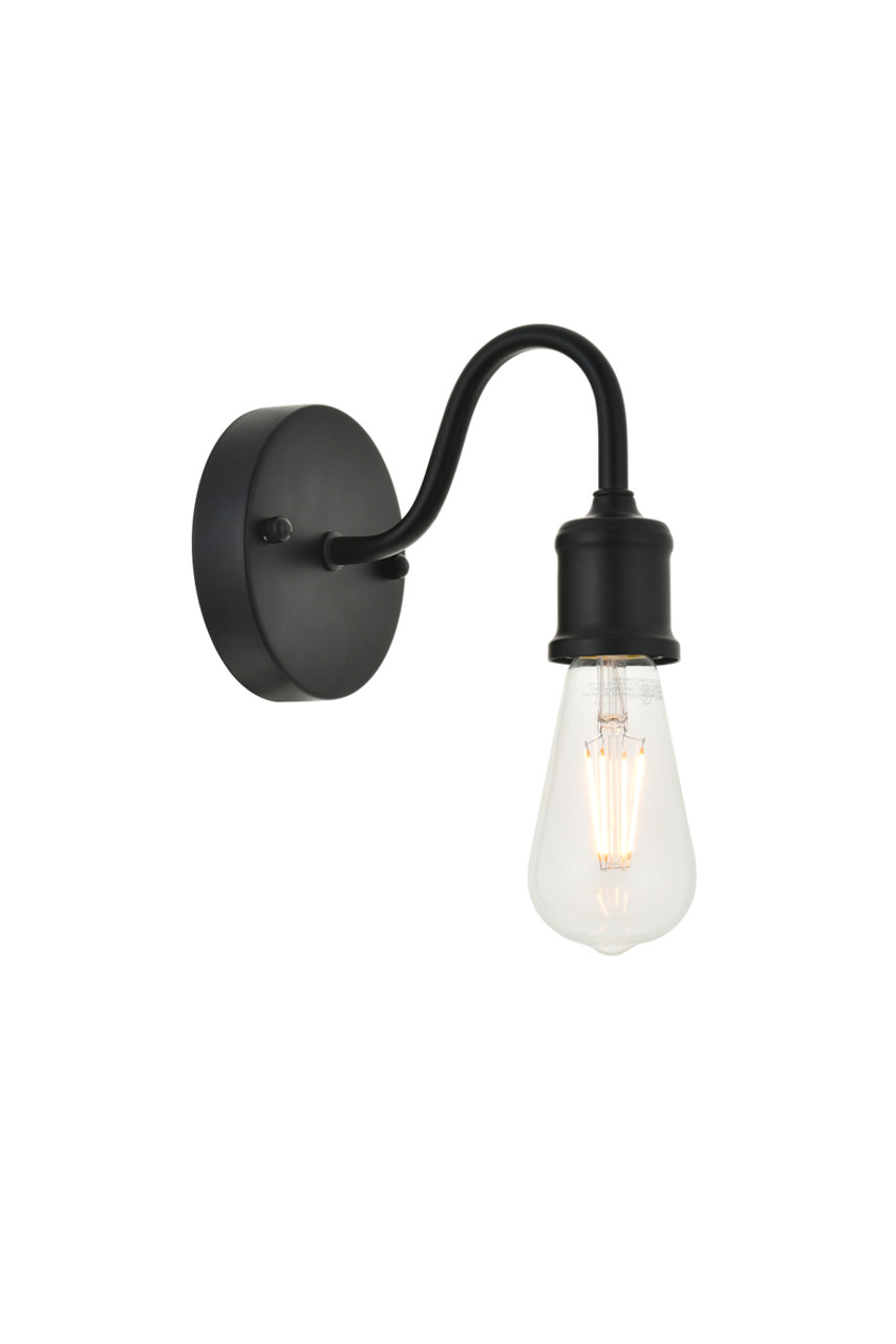 Living District LD4028W5BK Serif 1 light black Wall Sconce