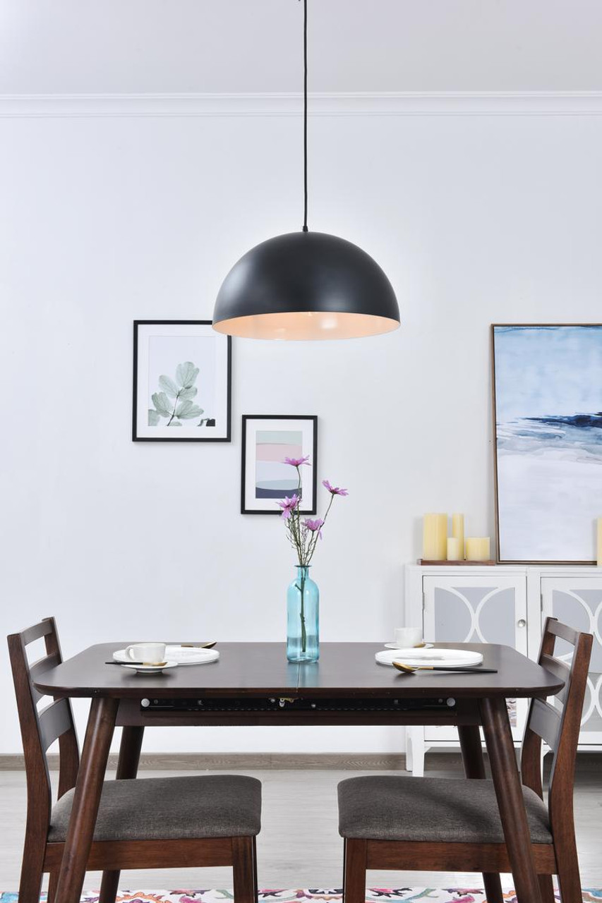 Living District LD4025D16BK Forte 1 light black Pendant