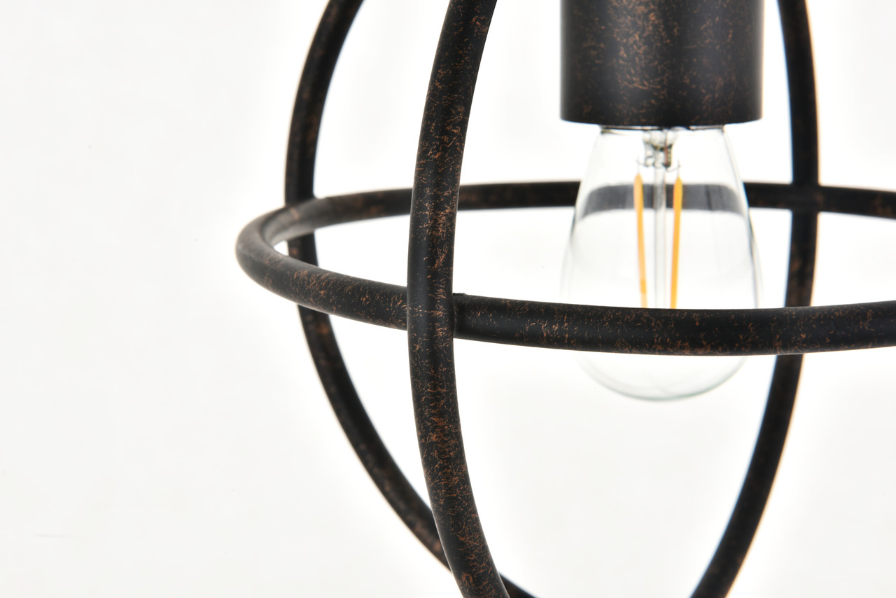 Living District LD4067D8DB Octavia 1 light dark brown Pendant