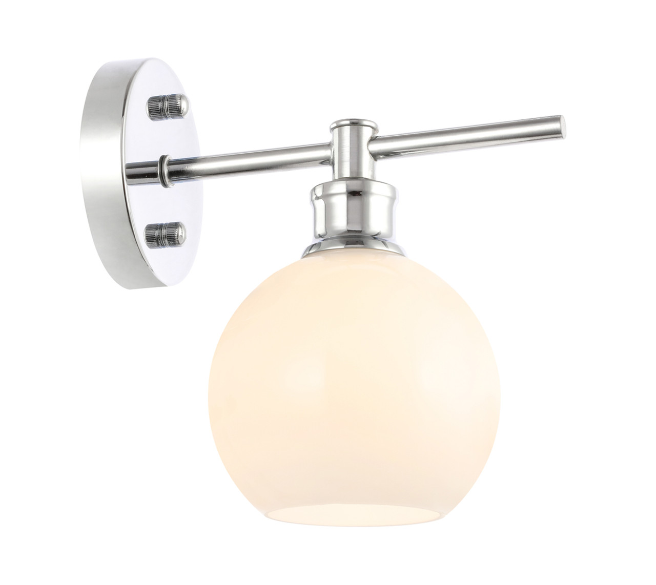 Living District LD2311C Collier 1 light Chrome and Frosted white glass Wall sconce