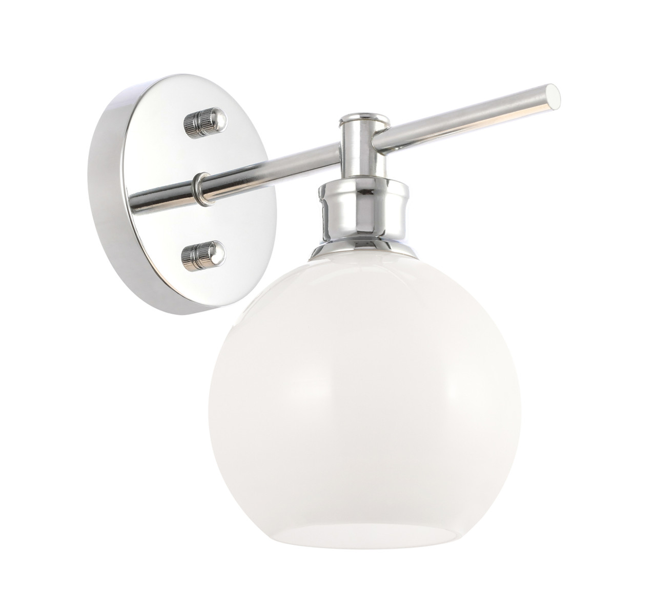 Living District LD2311C Collier 1 light Chrome and Frosted white glass Wall sconce