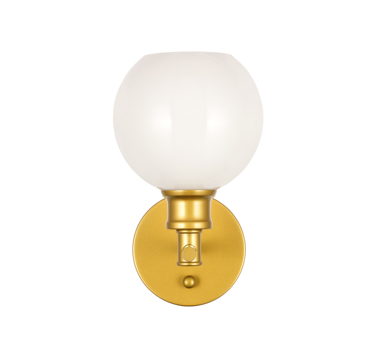 Living District LD2311BR Collier 1 light Brass and Frosted white glass Wall sconce