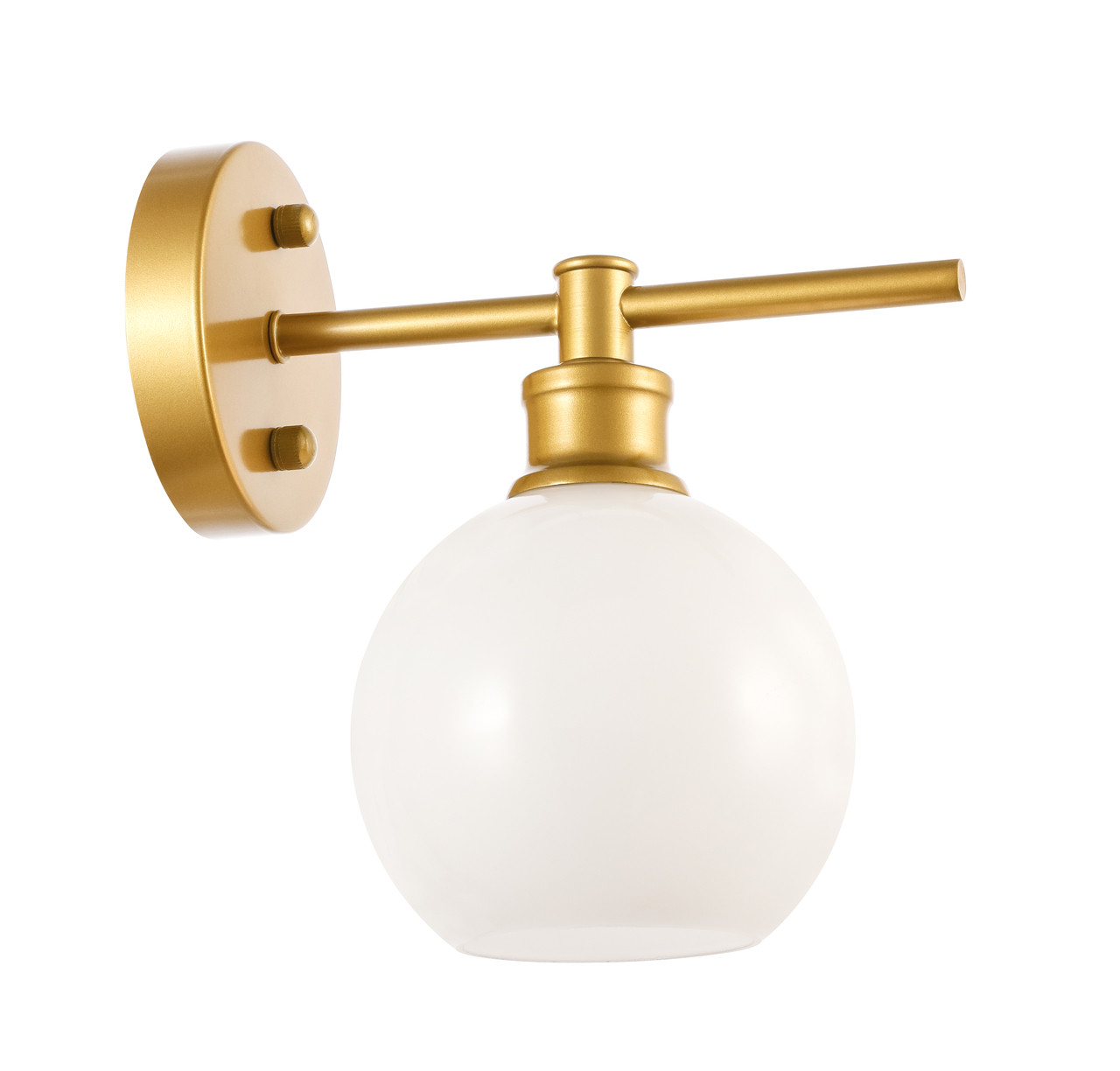 Living District LD2311BR Collier 1 light Brass and Frosted white glass Wall sconce