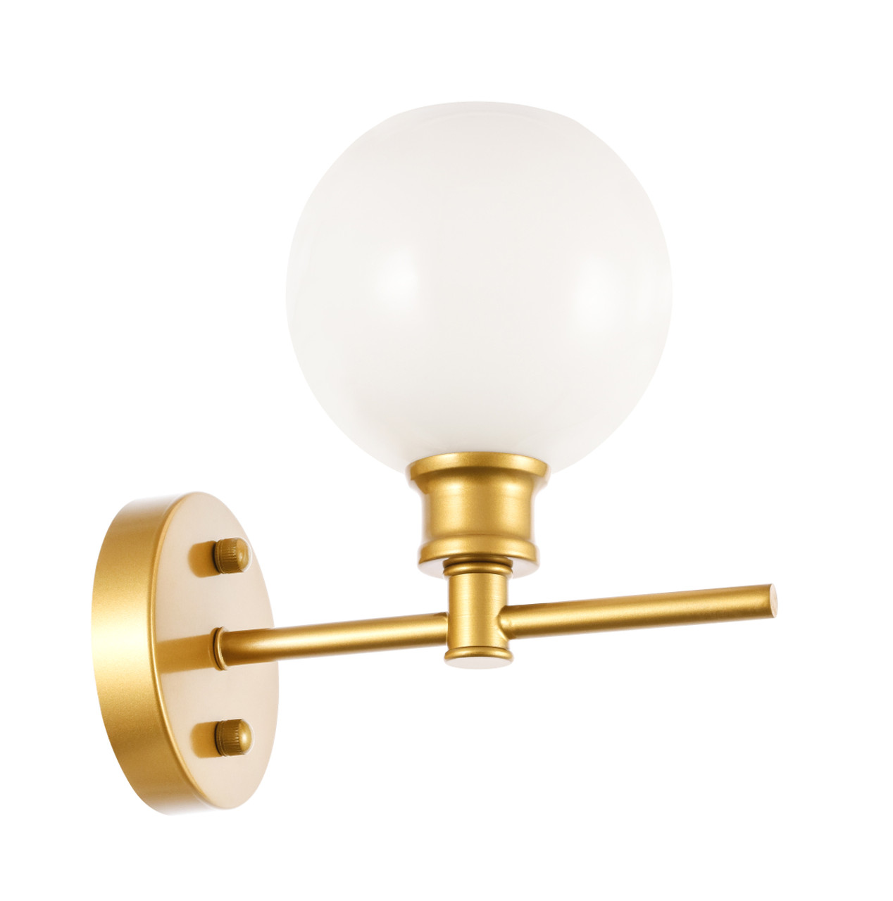 Living District LD2311BR Collier 1 light Brass and Frosted white glass Wall sconce