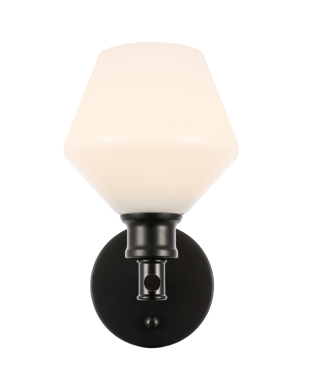 Living District LD2309BK Gene 1 light Black and Frosted white glass Wall sconce