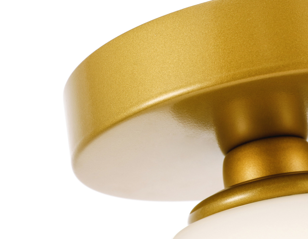 Living District LD2255BR Gene 1 light Brass and Frosted white glass Flush mount