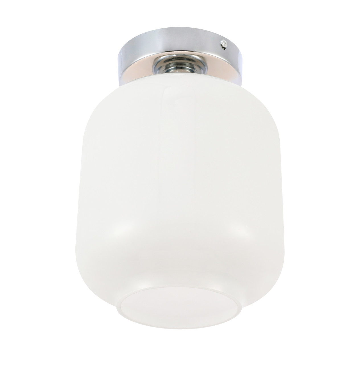 Living District LD2271C Collier 1 light Chrome and Frosted white glass Flush mount