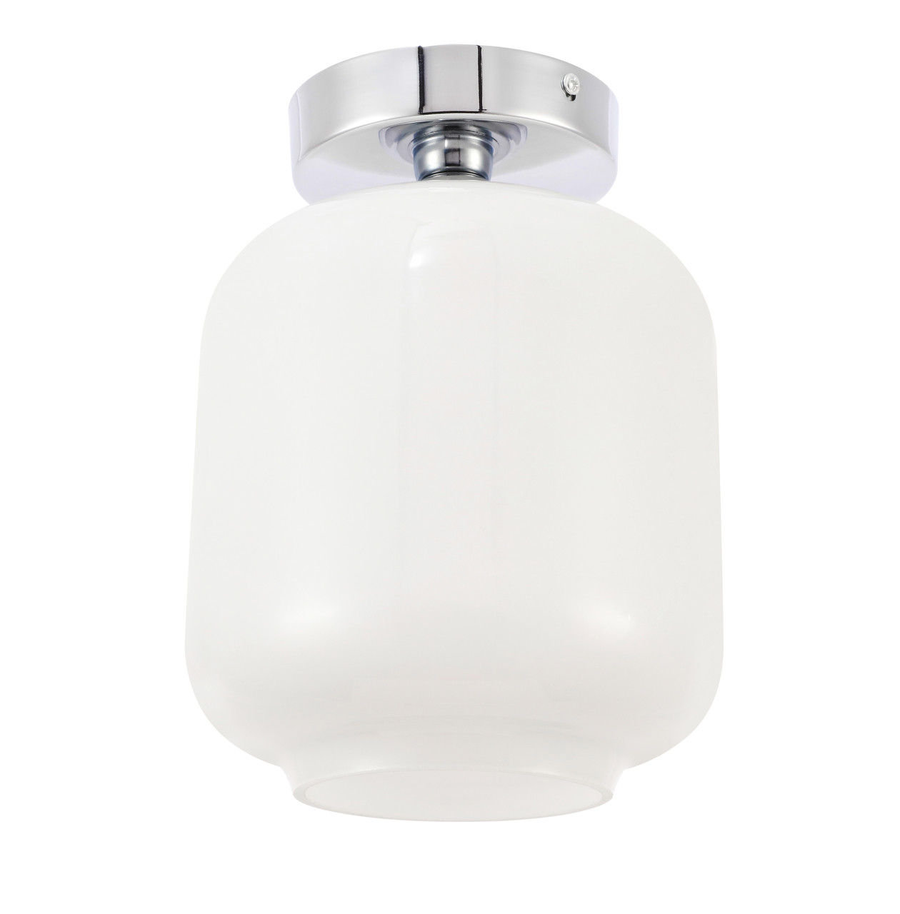 Living District LD2271C Collier 1 light Chrome and Frosted white glass Flush mount