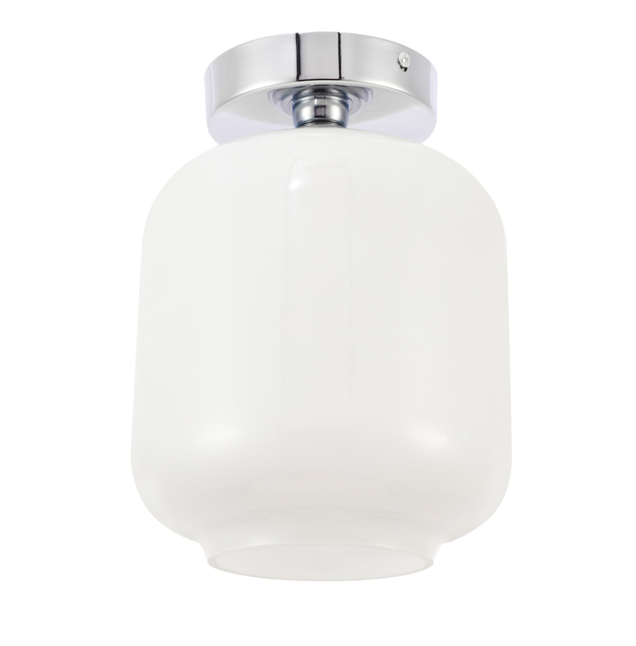 Living District LD2271C Collier 1 light Chrome and Frosted white glass Flush mount