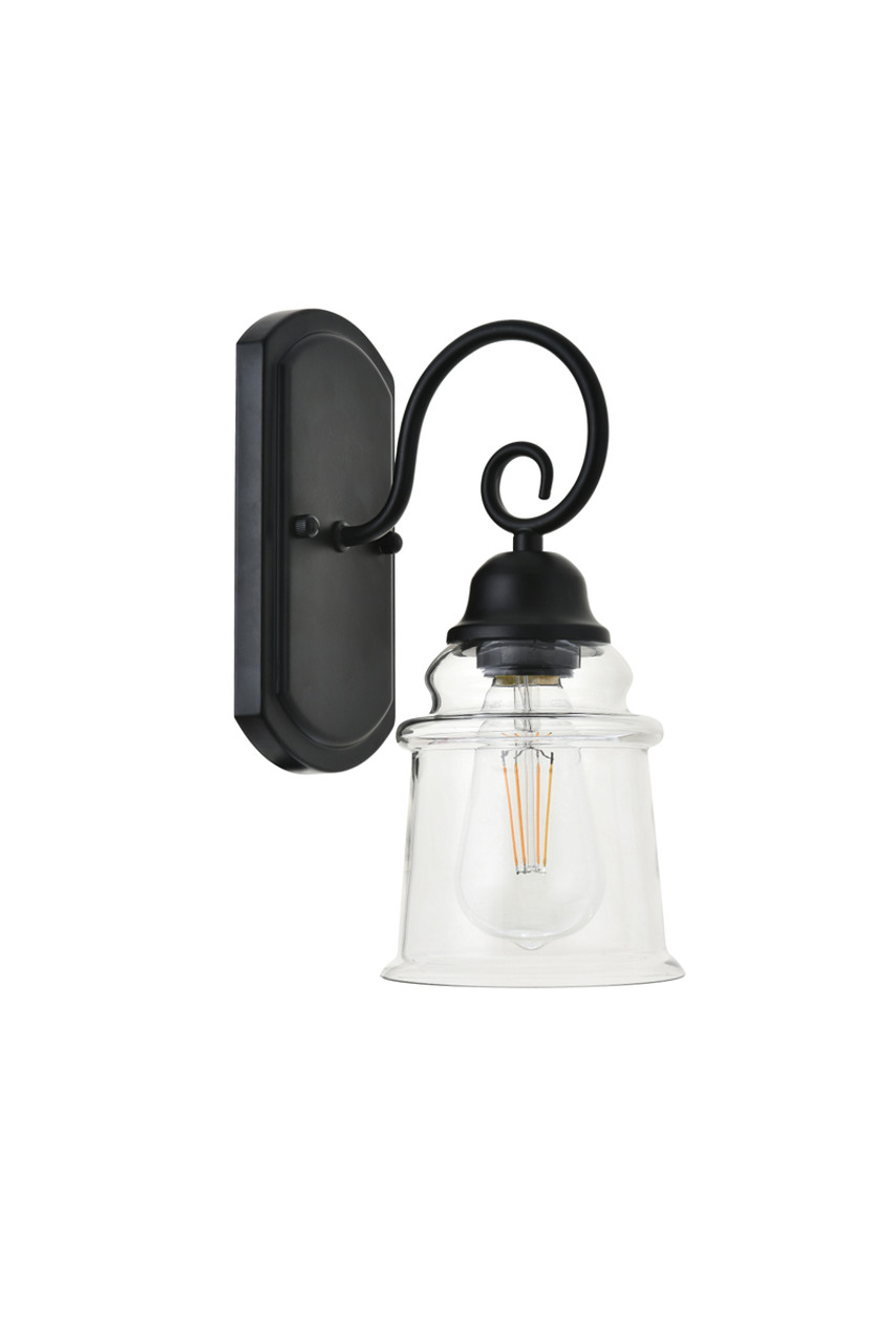 Living District LD4007W5BK spire 1 light Black Wall Sconce