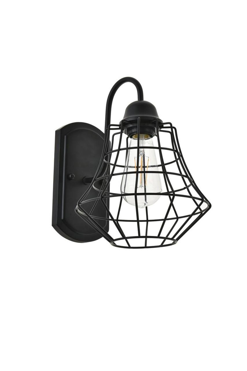 Living District LD4008W10BK Candor 1 light black Wall Sconce