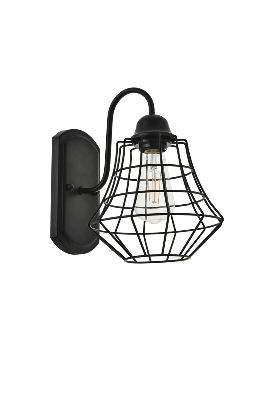 Living District LD4008W10BK Candor 1 light black Wall Sconce