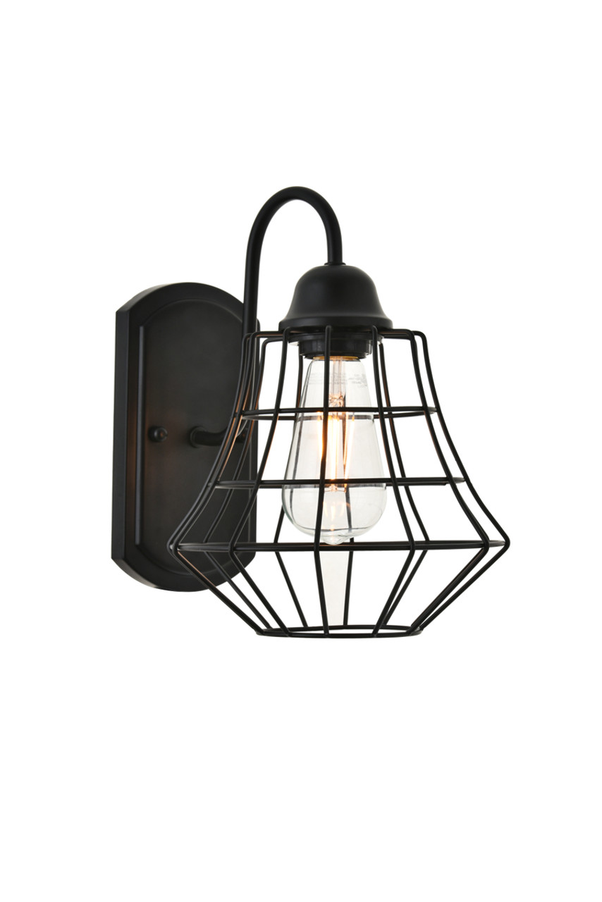 Living District LD4008W10BK Candor 1 light black Wall Sconce