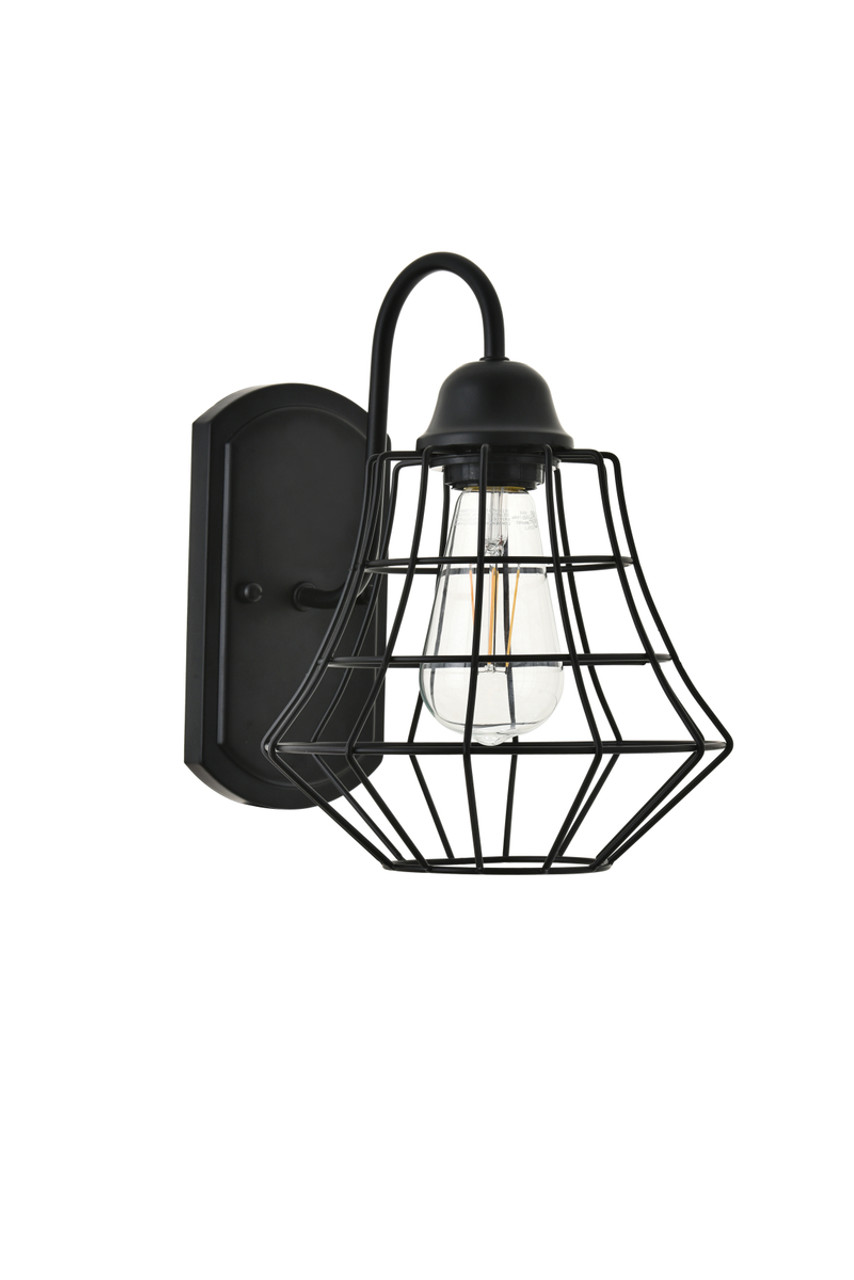 Living District LD4008W10BK Candor 1 light black Wall Sconce