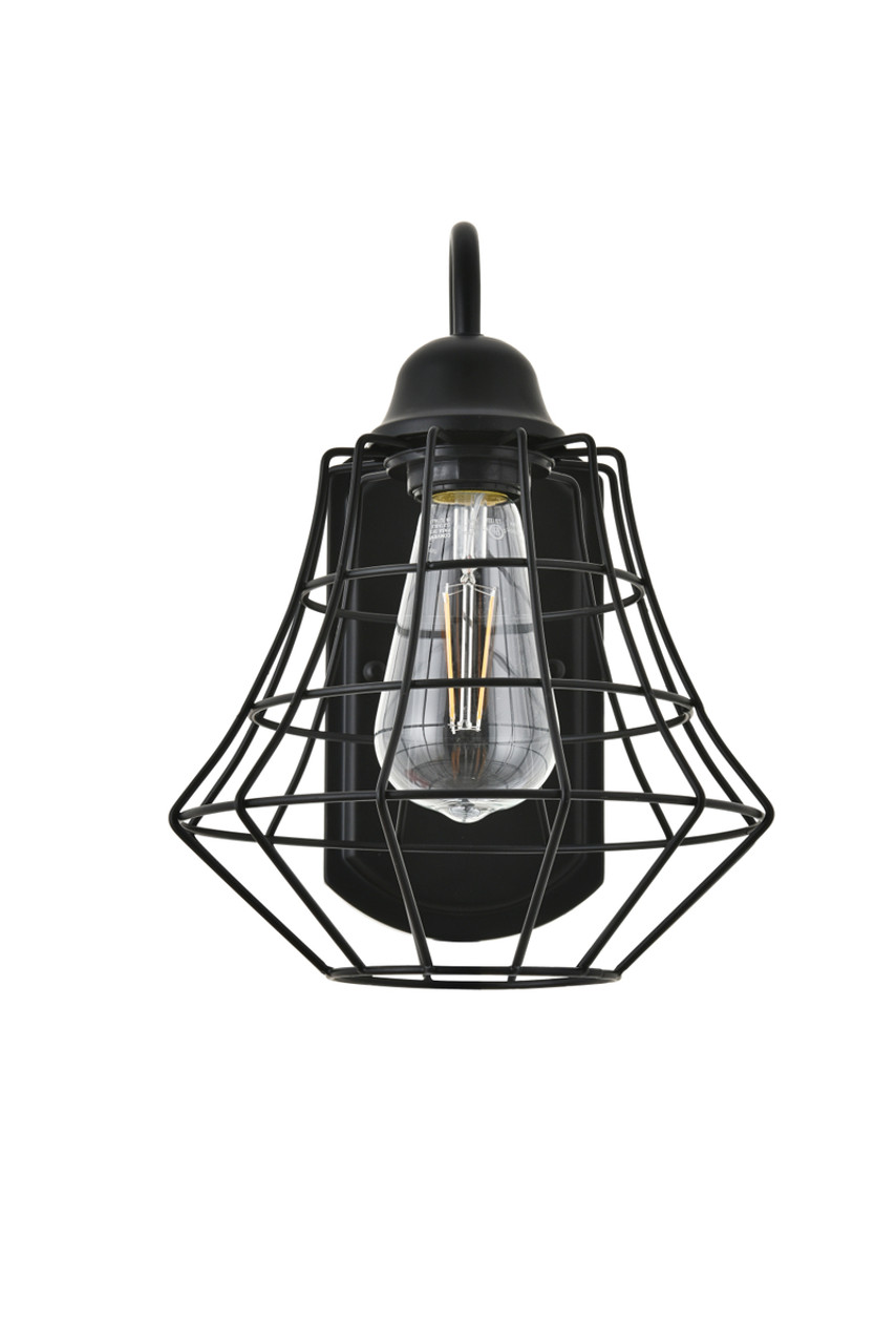 Living District LD4008W10BK Candor 1 light black Wall Sconce