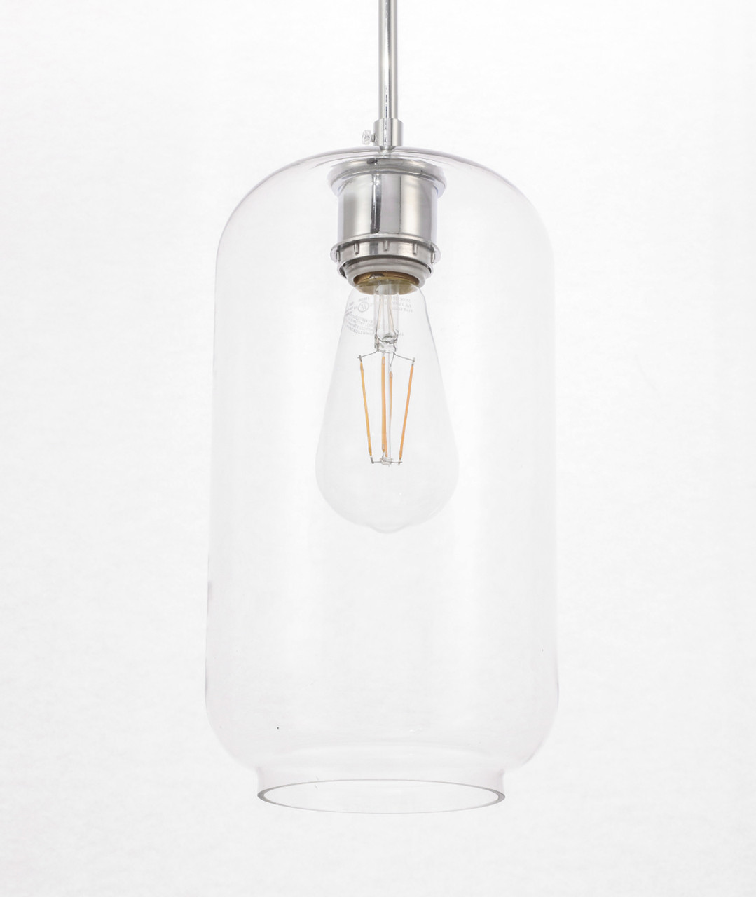 Living District LD2276C Collier 1 light Chrome and Clear glass pendant