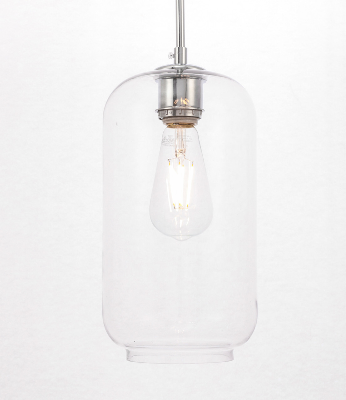 Living District LD2276C Collier 1 light Chrome and Clear glass pendant