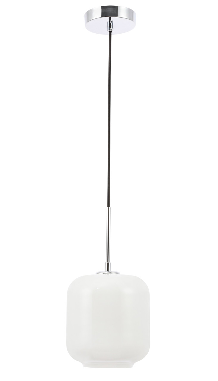 Living District LD2273C Collier 1 light Chrome and Frosted white glass pendant