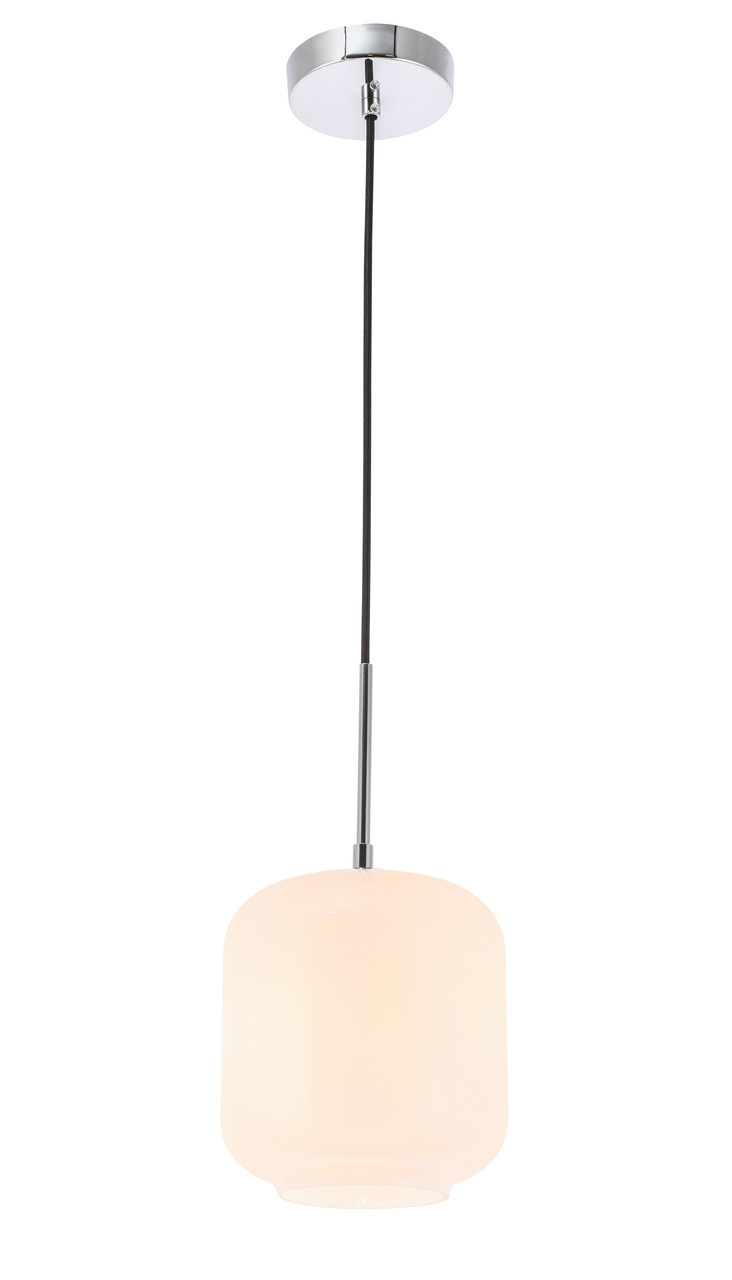 Living District LD2273C Collier 1 light Chrome and Frosted white glass pendant