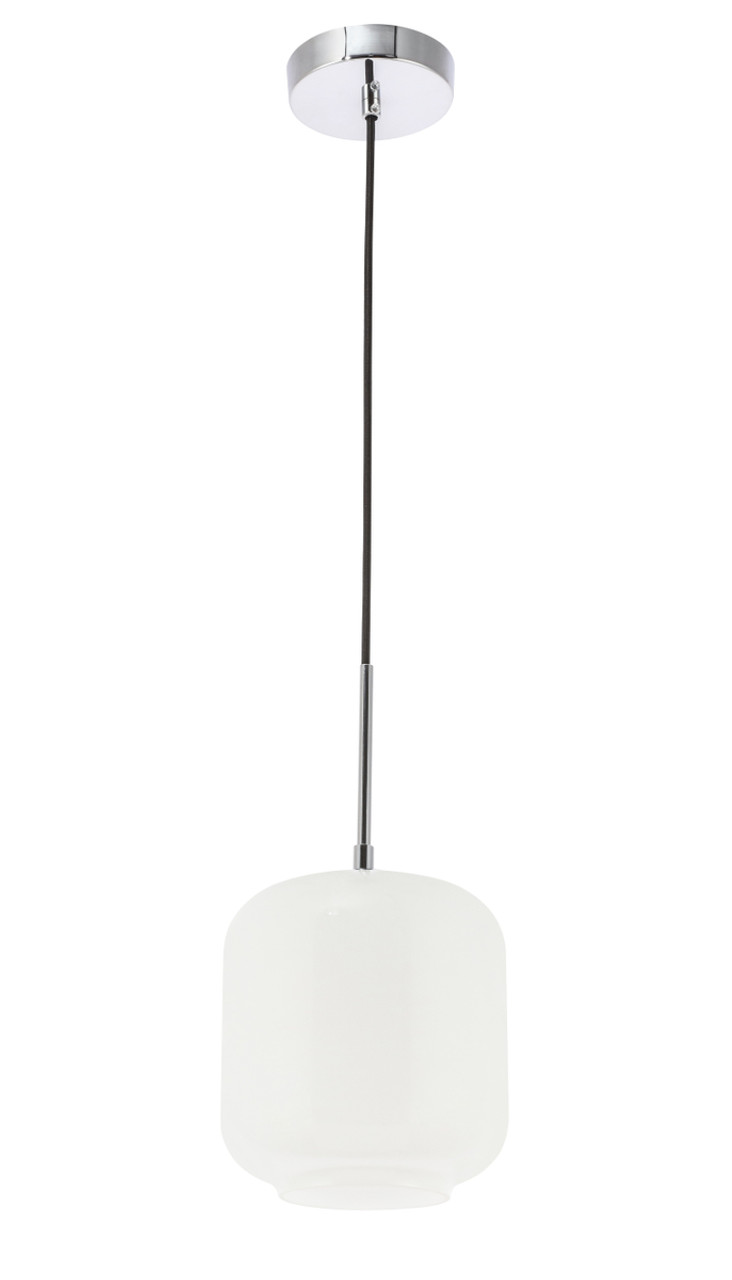 Living District LD2273C Collier 1 light Chrome and Frosted white glass pendant