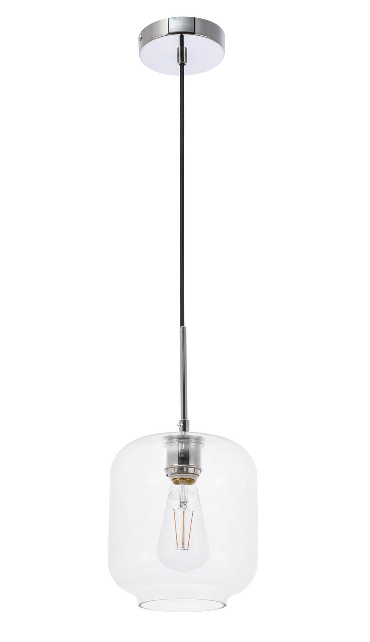 Living District LD2272C Collier 1 light Chrome and Clear glass pendant